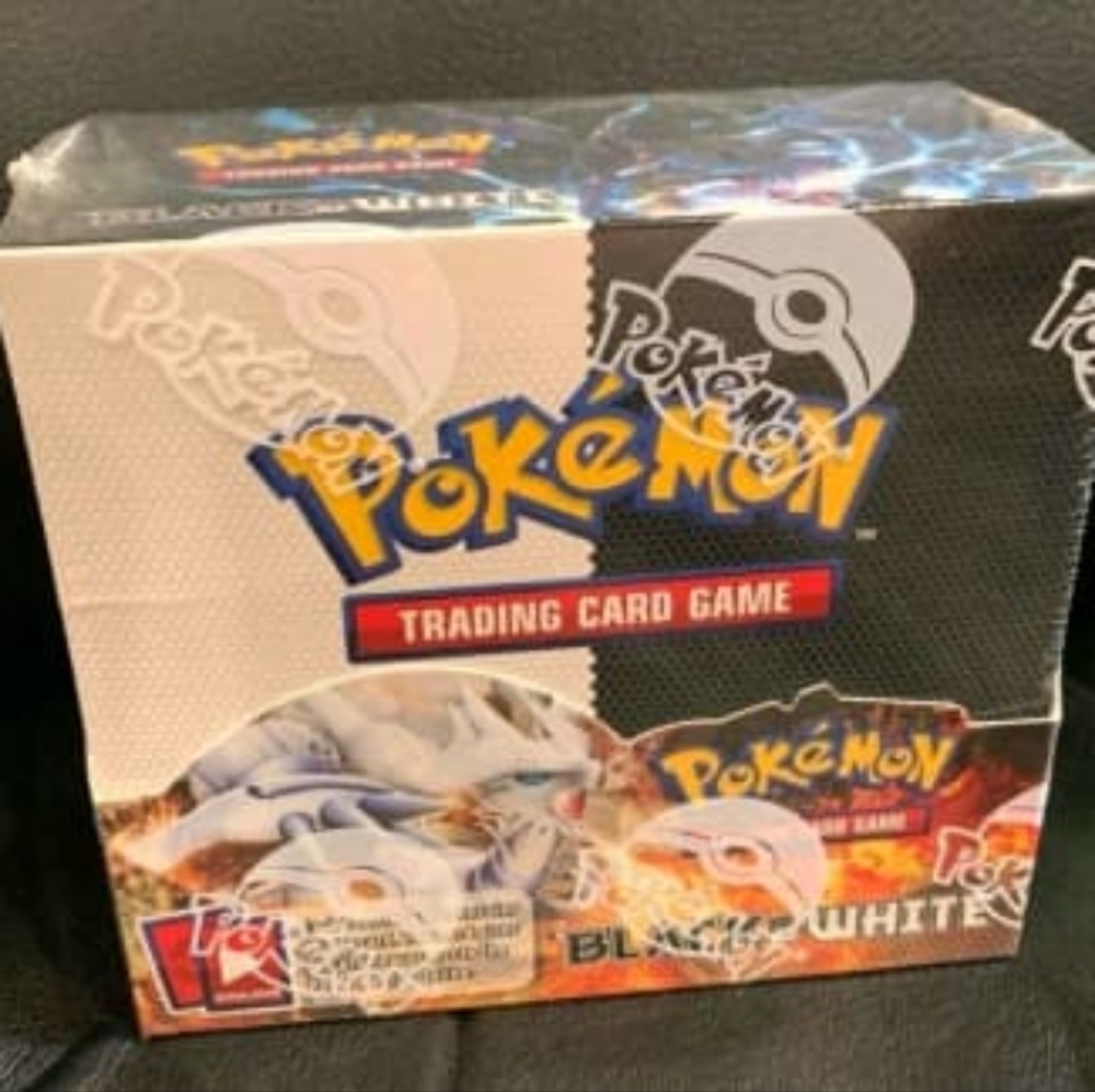 Black and white Pokemon booster box factory sealed